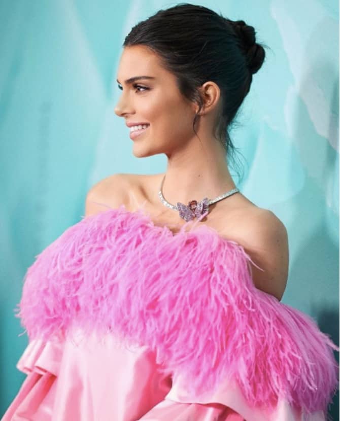 Kendall Jenner s fab pink feathered dress is actually by a Middle Eastern designer Buro 24 7