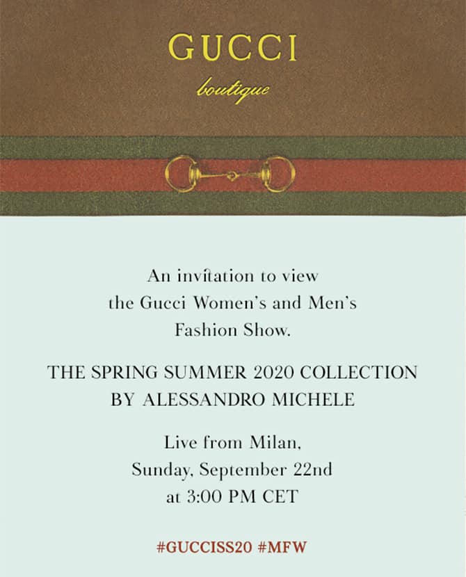 Live stream: Watch Gucci’s Spring/Summer 2020 show live from Milan ...