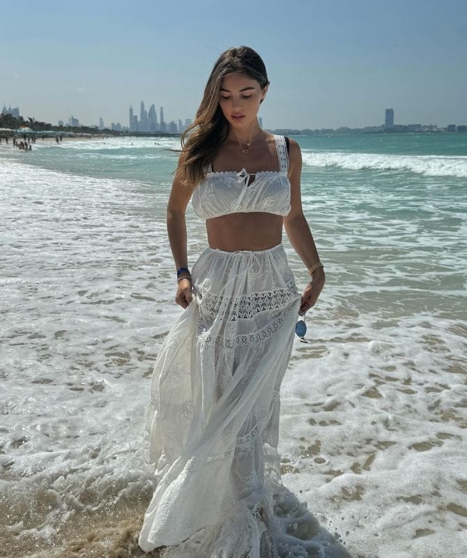 White Maxi Skirt Trend 2024