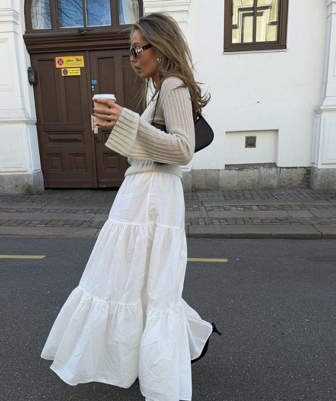 White Maxi Skirt Trend 2024